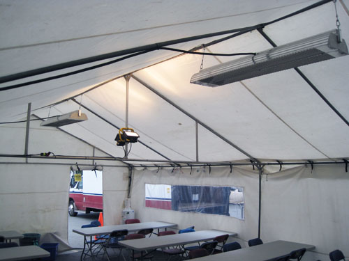 Electric Radiant Heat in Event Tents