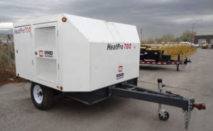 Diesel fired heater trailer