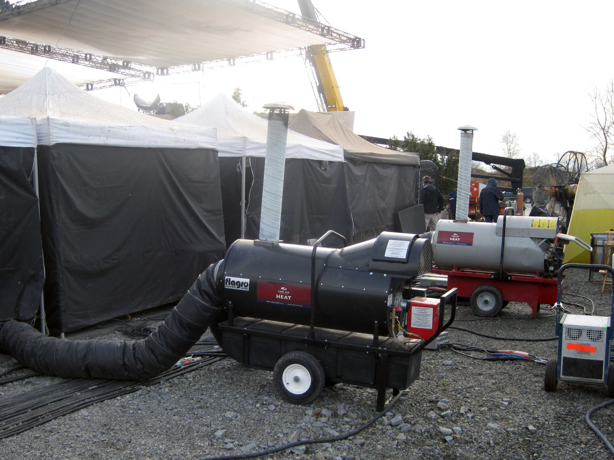 Indirect Gas Fired Heaters On Set