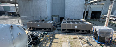 air-cooled chiller rented from cool-air at canfor pulp mill in prince george